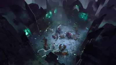 Official digital cavern with green light and concealed approaches