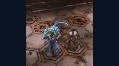 Official visual-effects study showing a close-range magical attack