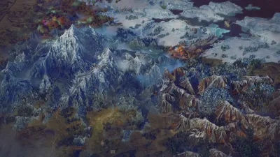 Official digital world map with regions surrounding Frosthaven